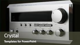  Presentation with hifi - Cool new slides with music am - hifi receiver backdrop and a dark gray colored foreground