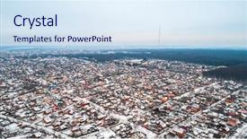  Presentation with living above - Slide deck consisting of high above rural slow living background and a  colored foreground