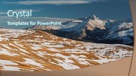  Presentation with tundra - Cool new slides with high alpine tundra landscape backdrop and a ocean colored foreground