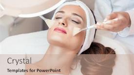  Presentation with anti aging - Theme featuring high-angle close-up view background and a coral colored foreground