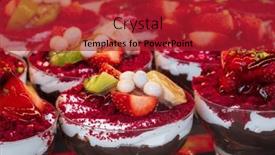  Presentation with chocolate strawberry - PPT theme featuring high-angle-of-pile background and a  colored foreground