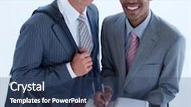  Presentation with diary - Presentation enhanced with high angle of smiling businessmen writing in a business diary background and a ocean colored foreground