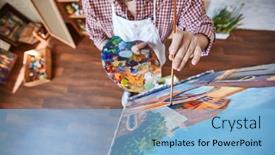  Presentation with artist - Amazing theme having high-angle-portrait-of-unrecognizable backdrop and a light blue colored foreground