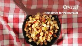  Presentation with iron - Cool new PPT layouts with high-angle-shot backdrop and a red colored foreground