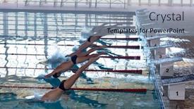  Presentation with multi ethnic group - PPT layouts having high-angle-side-view background and a light blue colored foreground