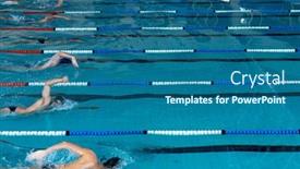  Presentation with multi ethnic group - Slides with high-angle-side-view background and a ocean colored foreground