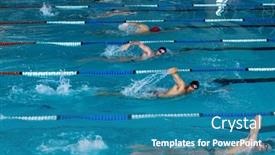  Presentation with ethnic group - Presentation theme consisting of high-angle-side-view background and a teal colored foreground