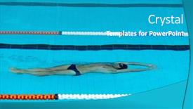  Presentation with pool side - Theme featuring high-angle-side-view background and a teal colored foreground