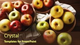  Presentation with gala - Slide deck consisting of high-angle-still-life background and a tawny brown colored foreground