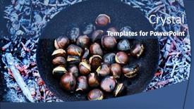  Presentation with feast - Beautiful theme featuring high-angle-veiw backdrop and a ocean colored foreground