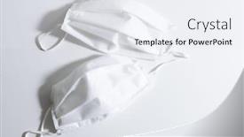  Presentation with face masks - Slide set enhanced with high-angle-view-close-up background and a sky blue colored foreground