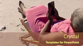  Presentation with high technology - PPT theme consisting of high-angle-view-of-african background and a tawny brown colored foreground