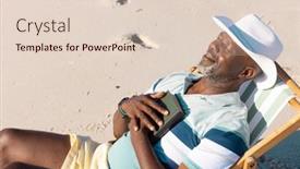  Presentation with retirement - Presentation theme with high-angle-view-of-african background and a lemonade colored foreground