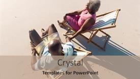  Presentation with retirement - Slide set enhanced with high-angle-view-of-african background and a coral colored foreground