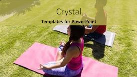  Presentation with active-lifestyle - Slides with high-angle-view-of-biracial and a yellow colored foreground