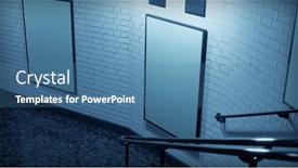  Presentation with architecture city - Presentation theme consisting of high-angle-view-of-blank background and a teal colored foreground