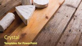  Presentation with cheese - Slide set consisting of high-angle-view-of-brie background and a  colored foreground