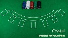  Presentation with blackjack - Slide deck consisting of high-angle-view-of-chips background and a forest green colored foreground