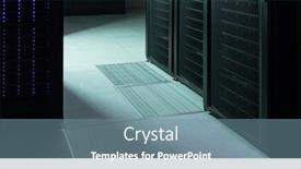  Presentation with security systems - Slide deck featuring high-angle-view-of-computers background and a seafoam green colored foreground