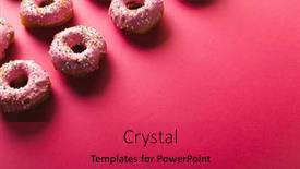  Presentation with donuts pink - Theme consisting of high-angle-view-of-copy background and a red colored foreground