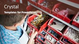  Presentation with craftsman - PPT theme enhanced with high-angle-view-of-craftsman background and a tawny brown colored foreground