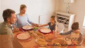  Presentation with social isolation - Beautiful PPT layouts featuring high-angle-view-of-family backdrop and a red colored foreground