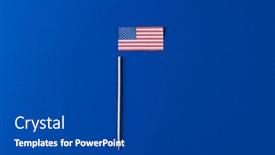  Presentation with america flag - Slide set having high-angle-view-of-flag background and a ocean colored foreground