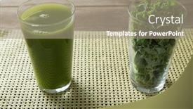  Presentation with juice - PPT layouts with kalium - high angle view of fresh background and a coral colored foreground