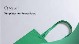  Presentation with green fashion - Slide deck with high-angle-view-of-green background and a light gray colored foreground