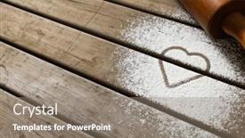  Presentation with shape heart - Presentation theme enhanced with high-angle-view-of-heart background and a gray colored foreground