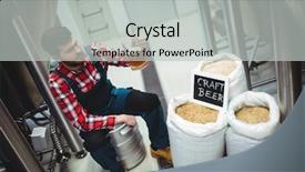  Presentation with storage tank - PPT layouts having high angle view of manufacturer background and a light gray colored foreground