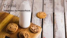  Presentation with healthy drink - PPT theme having high-angle-view-of-milk background and a mint green colored foreground