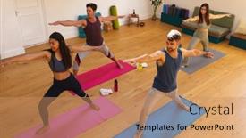  Presentation with healthy lifestyle - Amazing PPT layouts having high-angle-view-of-multiracial backdrop and a coral colored foreground