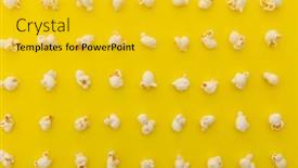  Presentation with snack food - Slide set featuring high-angle-view-of-popcorn background and a gold colored foreground