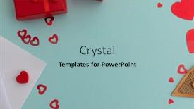  Presentation with romance - Beautiful slide set featuring high-angle-view-of-red backdrop and a light blue colored foreground