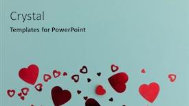  Presentation with metallic blue - Audience pleasing presentation design consisting of high-angle-view-of-red backdrop and a light blue colored foreground