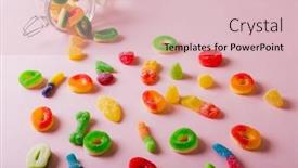  Presentation with eating - Presentation enhanced with high-angle-view-of-scattered background and a lemonade colored foreground