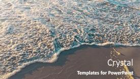  Presentation with high waves - Presentation design consisting of high-angle-view-of-sea background and a dark gray colored foreground