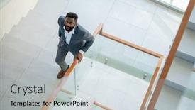  Presentation with afro - PPT theme having high-angle-view-of-serious background and a light gray colored foreground