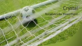  Presentation with goal ball - Beautiful PPT layouts featuring high angle view of soccer backdrop and a  colored foreground