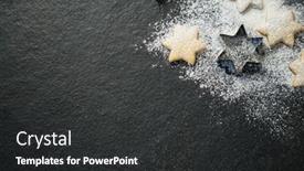 Presentation with cookie - Audience pleasing slides consisting of high angle view of star shape cookie dough on table backdrop and a dark gray colored foreground