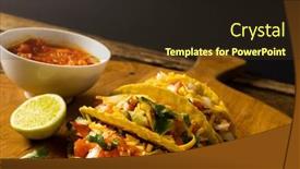  Presentation with food tortilla - Presentation theme enhanced with high-angle-view-of-tacos and a tawny brown colored foreground