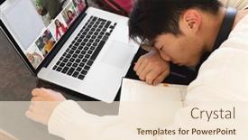  Presentation with laptop wireless - Presentation theme consisting of high-angle-view-of-teenage background and a lemonade colored foreground