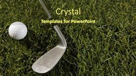  Presentation with sports golf - Presentation theme featuring high-angle-view-of-white background and a tawny brown colored foreground