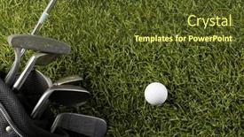  Presentation with sports golf - Theme consisting of high-angle-view-of-white background and a tawny brown colored foreground