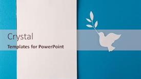  Presentation with white dove - PPT layouts enhanced with high-angle-view-of-white background and a sky blue colored foreground