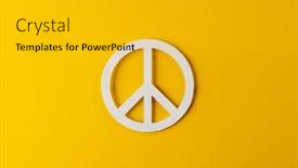  Presentation with peace - PPT theme consisting of high-angle-view-of-white background and a  colored foreground