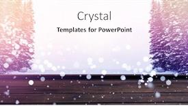  Presentation with flooring - Cool new presentation with high angle view of wooden flooring against scenic view of snow covered trees backdrop and a pink colored foreground