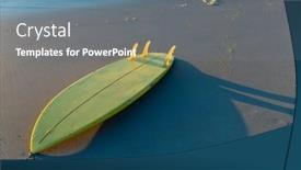  Presentation with water sports - Presentation theme with high-angle-view-of-yellow background and a seafoam green colored foreground