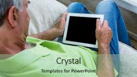  Presentation with senior high school - PPT theme featuring high angle view on senior background and a mint green colored foreground